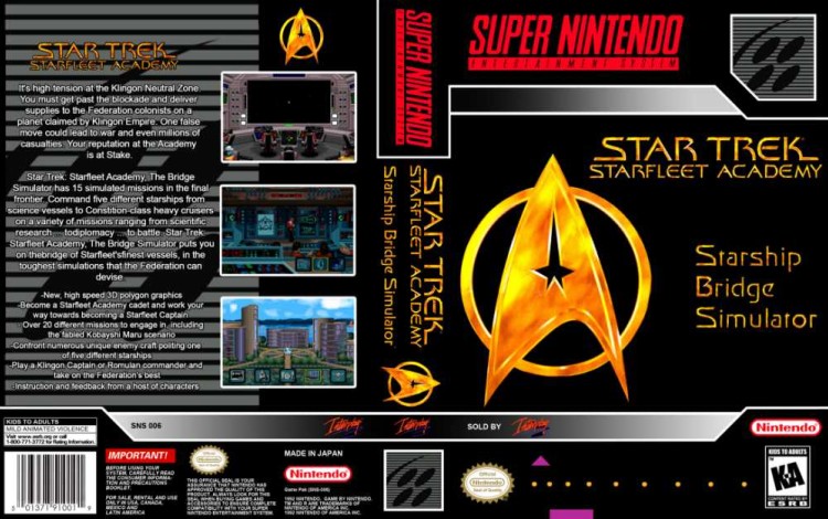 Star Trek: Starfleet Academy Starship Bridge Simulator - Super Nintendo | VideoGameX
