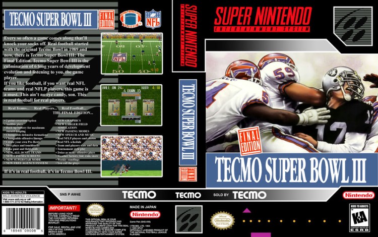 Tecmo Super Bowl III: The Final Edition - Super Nintendo | VideoGameX