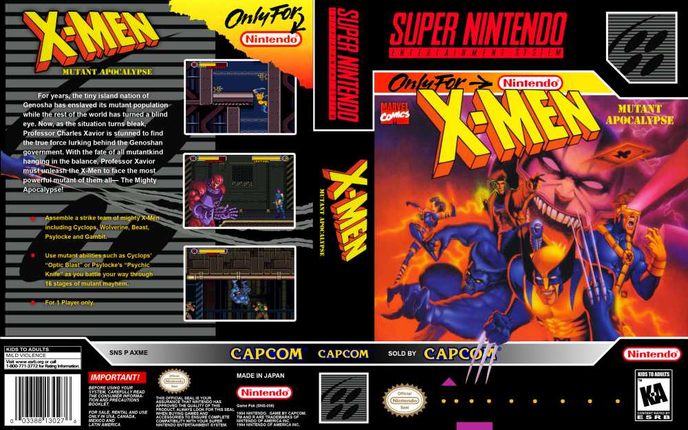 X-Men: Mutant Apocalypse - Guide and Walkthrough - Super Nintendo - By  Camden - GameFAQs