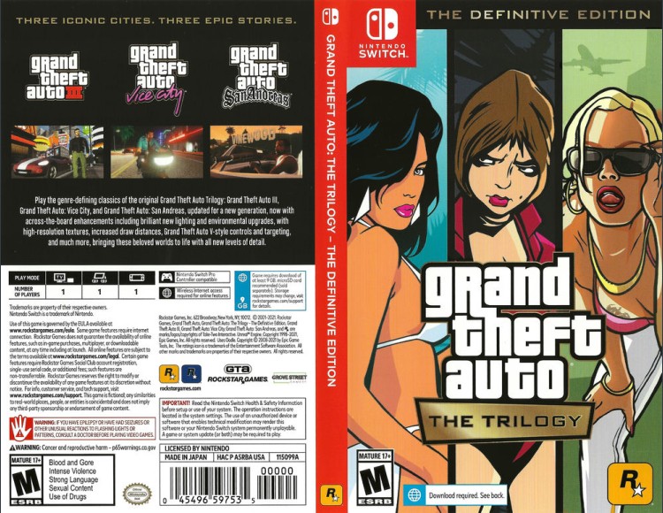 Grand Theft Auto: The Trilogy - Switch | VideoGameX