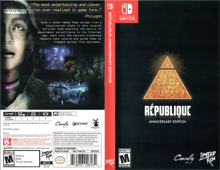 Republique [Anniversary Edition] - Switch | VideoGameX