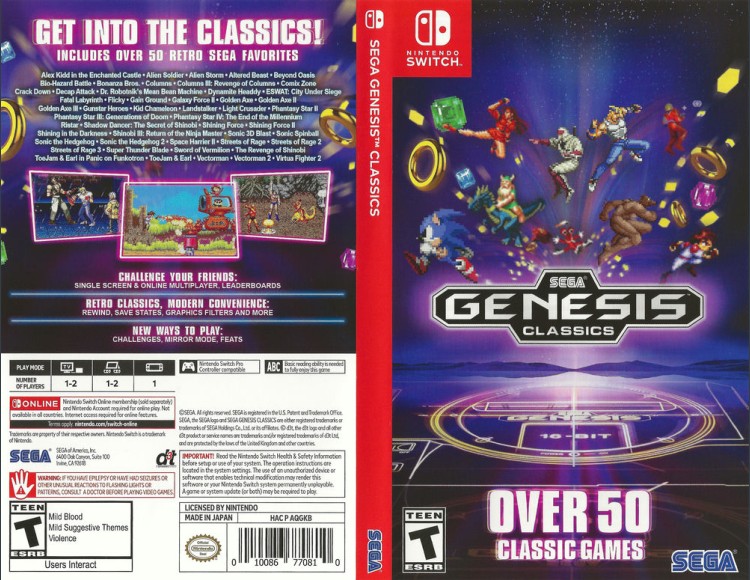 Sega Genesis Classics - Switch | VideoGameX