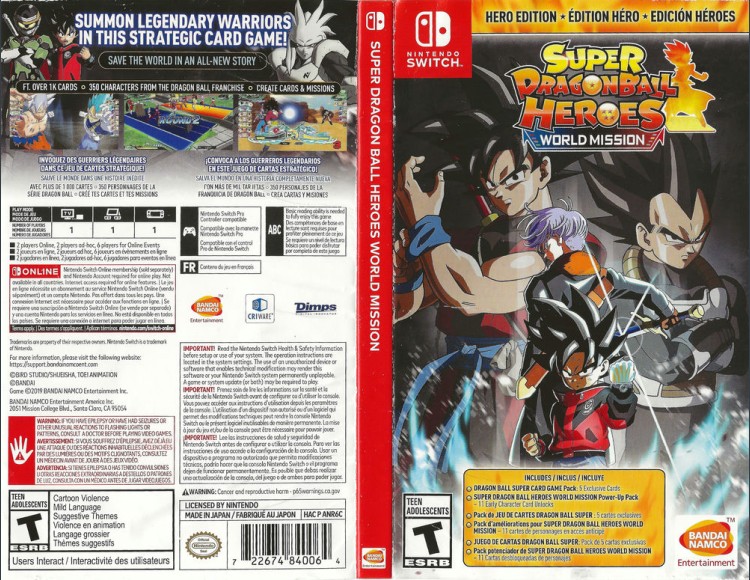 Super Dragon Ball Heroes: World Mission [Hero Edition] - Switch | VideoGameX