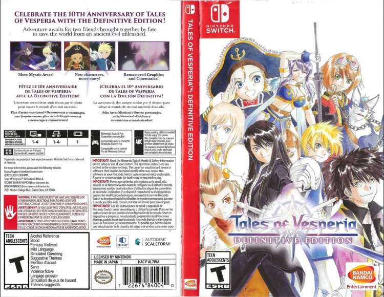 Tales of Vesperia: Definitive Edition - Switch | VideoGameX