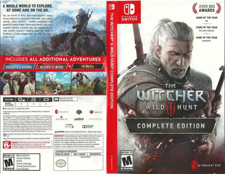 Witcher III, The: Wild Hunt Complete Edition - Switch | VideoGameX