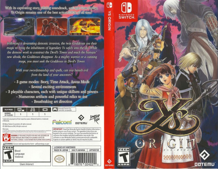 Ys Origin - Switch | VideoGameX