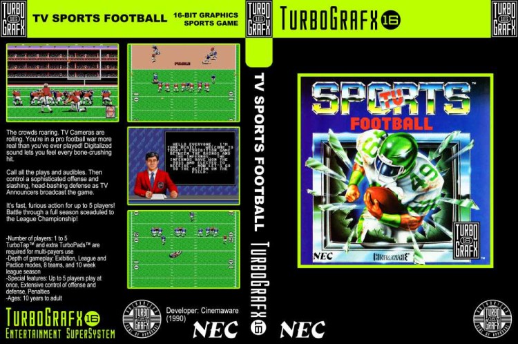 TV Sports Football - TurboGrafx 16 | VideoGameX