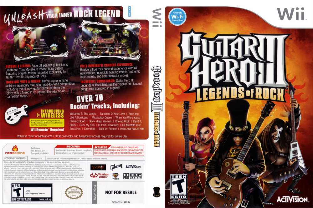 Guitar Hero III: Legends of Rock - Nintendo Wii (Game only)