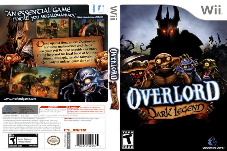 Overlord: Dark Legend - Wii | VideoGameX