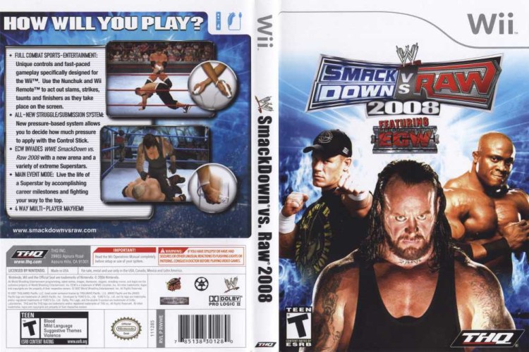 WWE SmackDown! vs. Raw 2008 - Wii | VideoGameX