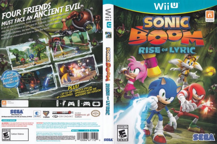 Game - Sonic Boom Rise Of Lyric - Wii U em Promoção na Americanas