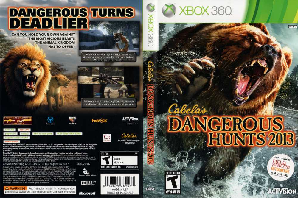 Cabela's Dangerous Hunts 2013 - Xbox 360