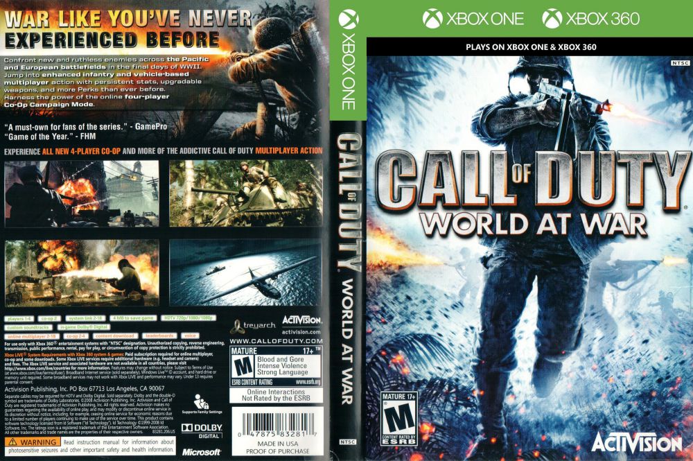 call of duty waw xbox 360