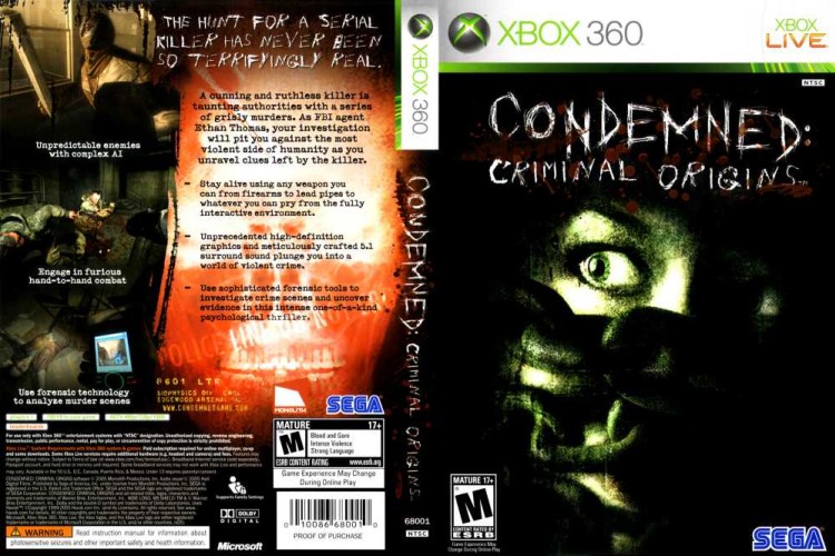 Condemned: Criminal Origins [BC] - Xbox 360 | VideoGameX