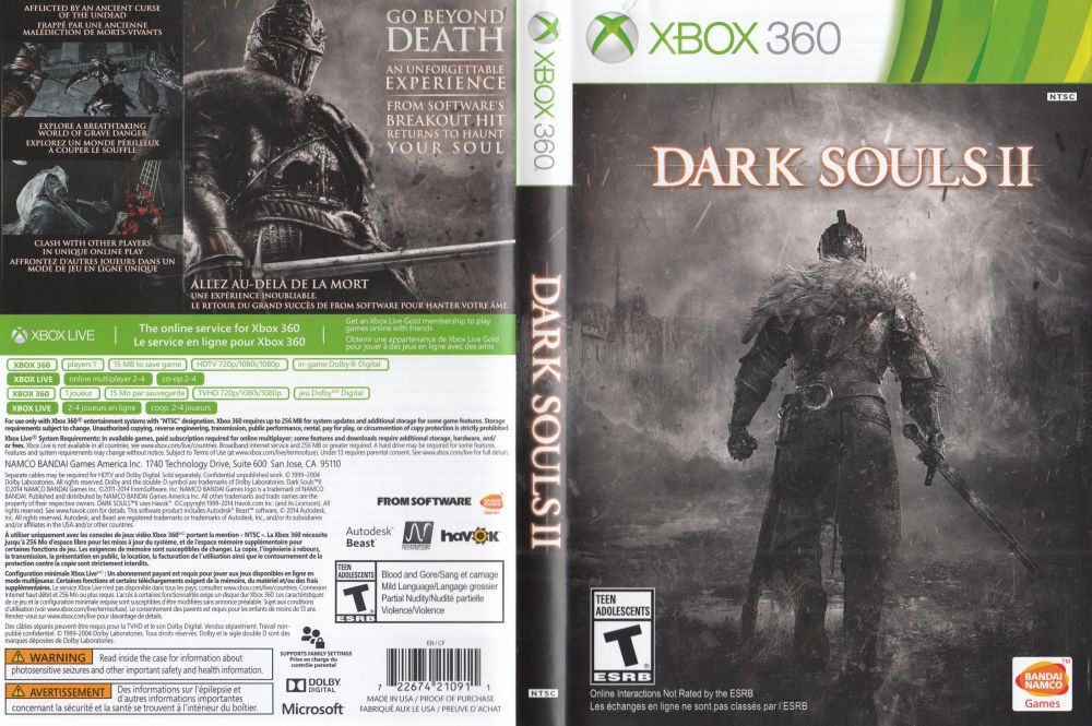 fingerprint Catastrophe lung Dark Souls II - Xbox 360 | VideoGameX
