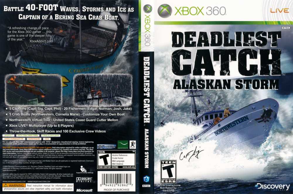 Deadliest Catch Alaskan Storm Xbox 360 VideoGameX
