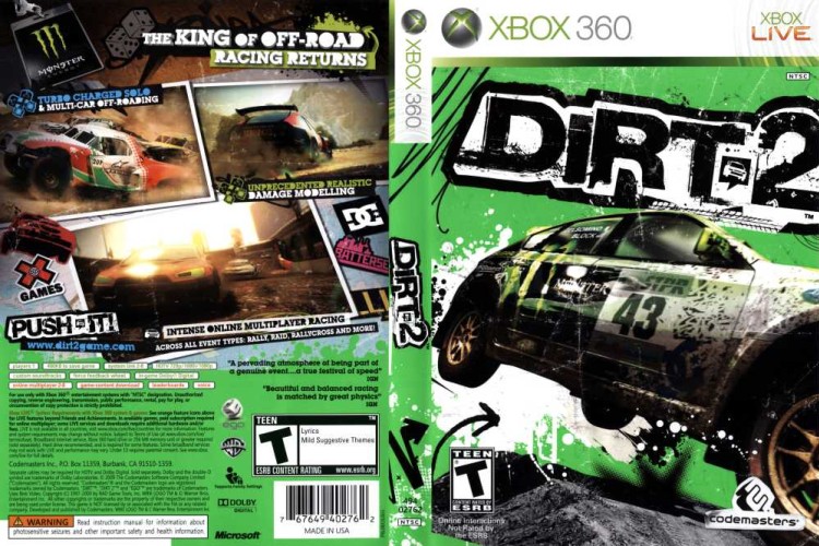 DiRT 2 - Xbox 360 | VideoGameX