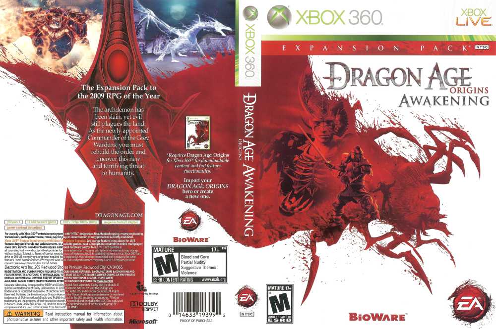 Dragon Age: Origins - Awakening - Xbox 360