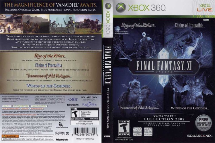 Final Fantasy XI: Vana'diel Collection 2008 - Xbox 360 | VideoGameX