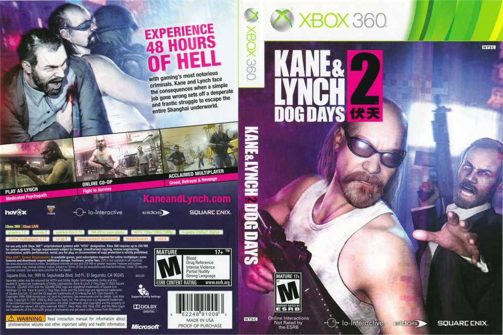 xbox 360 kane and lynch