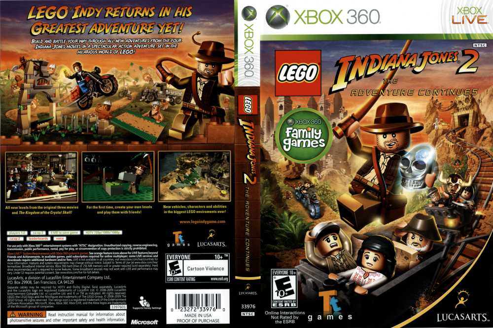  Lego Indiana Jones 2: The Adventure Continues - Xbox