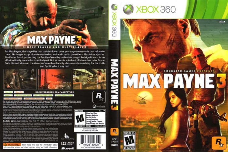 Max Payne 3 - Xbox 360 | VideoGameX