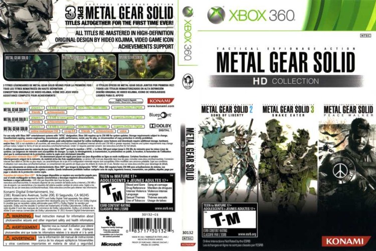 Metal Gear Solid HD Collection - Xbox 360 | VideoGameX