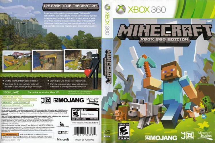 Microsoft Minecraft Xbox 360 Edition - Tested - Free Shipping