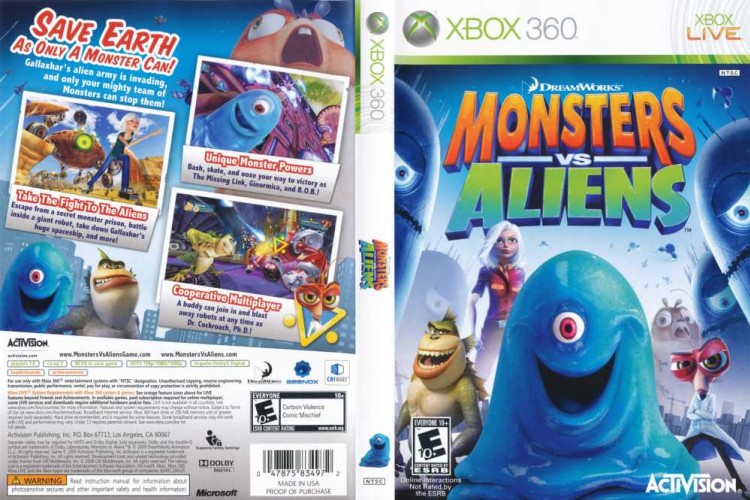 Monsters vs. Aliens - Xbox 360 | VideoGameX
