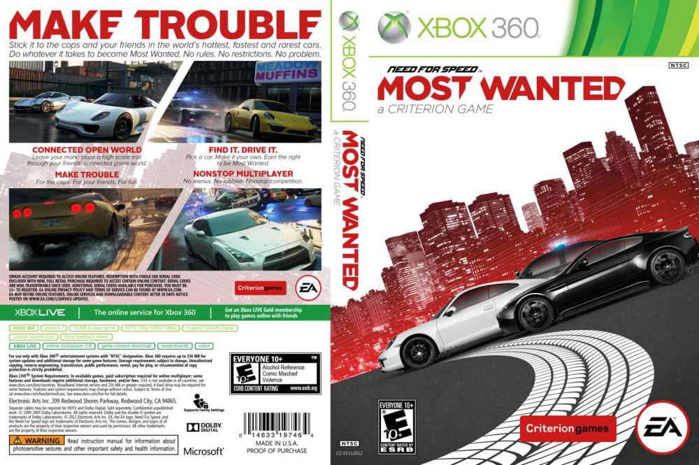 NFS Most Wanted – Xbox 360 (Digital) – Paulista Games