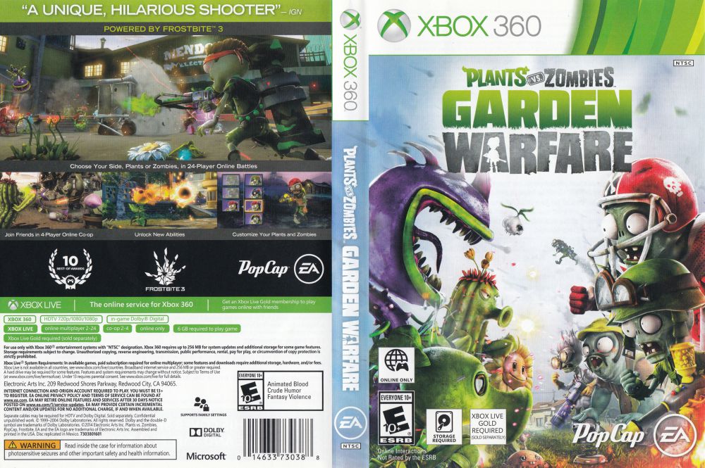 Xbox 360 Plants Vs Zombies Garden Warfare