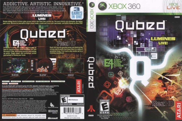 Rez HD, Qubed, E4, Lumines Live - Xbox 360 | VideoGameX