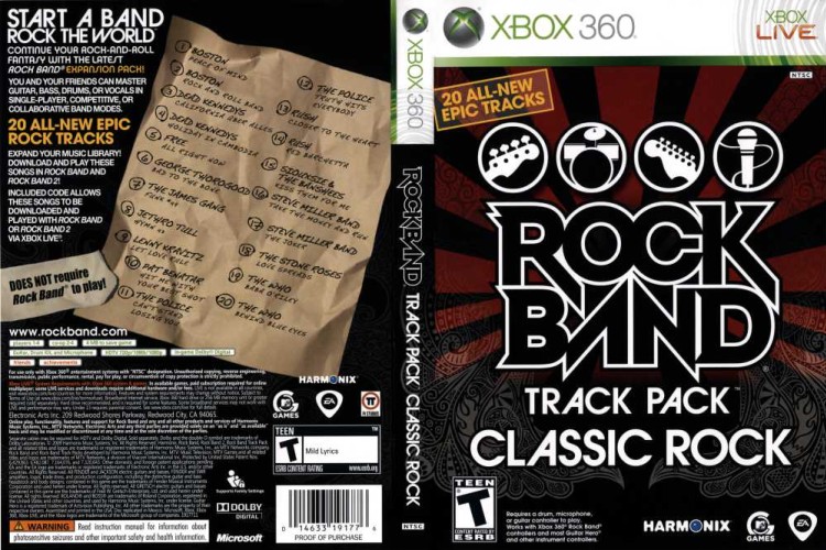 Rock Band Track Pack: Classic Rock - Xbox 360 | VideoGameX