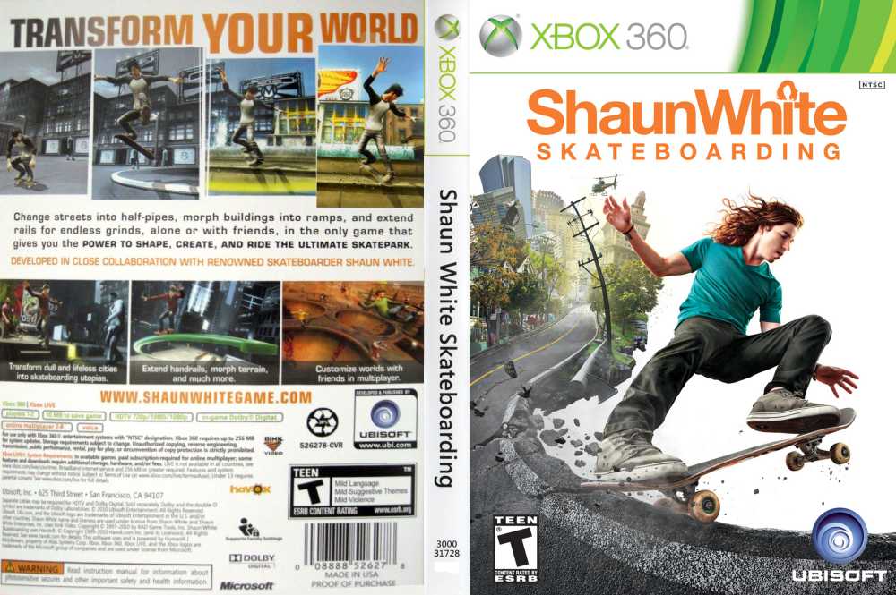 Shaun White Skateboarding - Xbox 360