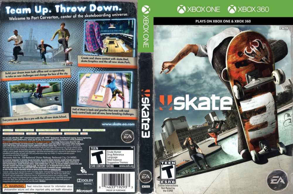 skate 3 xbox one for 3 dollars