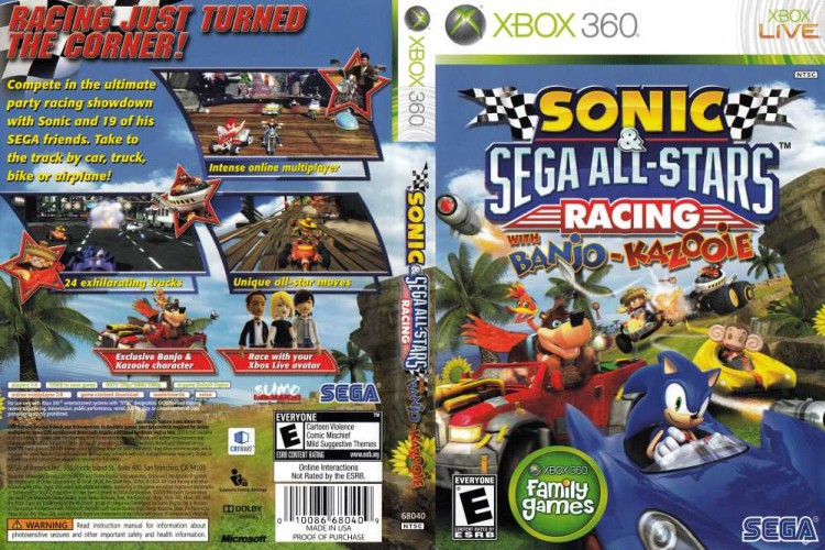 Jogo Sonic & Sega All-Stars Racing Xbox 360 Sega em Promoção é no