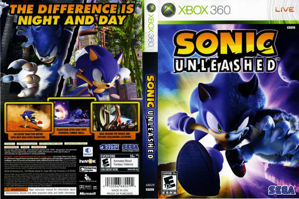 Sonic Unleashed Xbox 360 