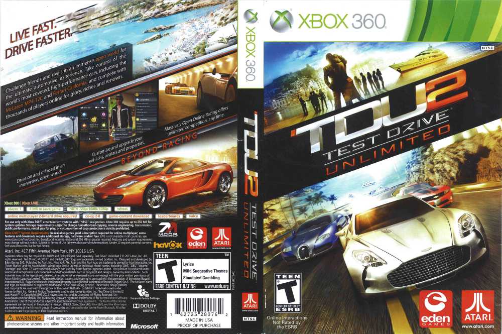 Test Drive Unlimited 2 - Xbox 360 