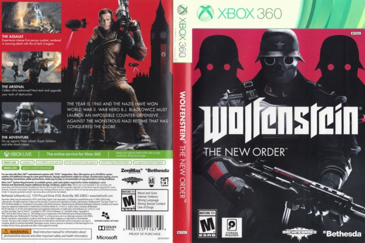 Wolfenstein: The New Order - Xbox 360 | VideoGameX