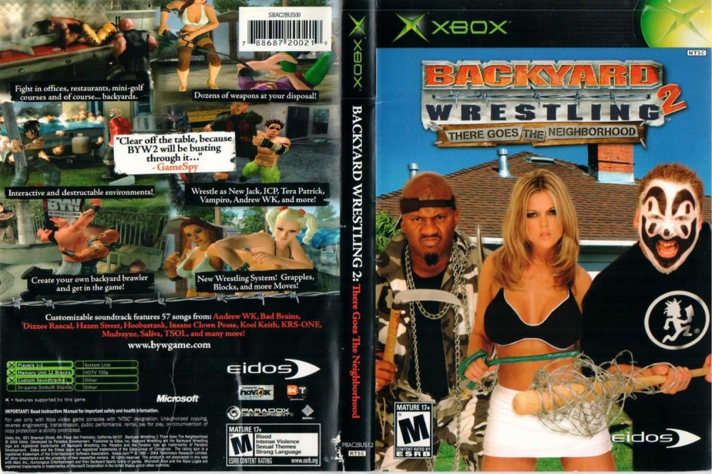 Backyard Wrestling 2 There Goes The Neighborhood Xbox Videogamex