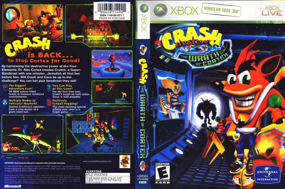 استوعب عاصفة ثلجية احصل على  Crash Bandicoot: The Wrath of Cortex [BC] - Xbox Original | VideoGameX