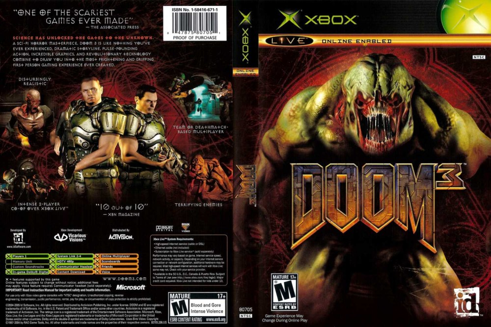 Doom 3 BC Xbox Original VideoGameX