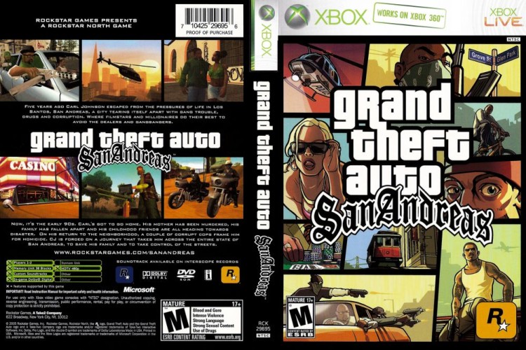 Grand Theft Auto San Andreas Xbox 360