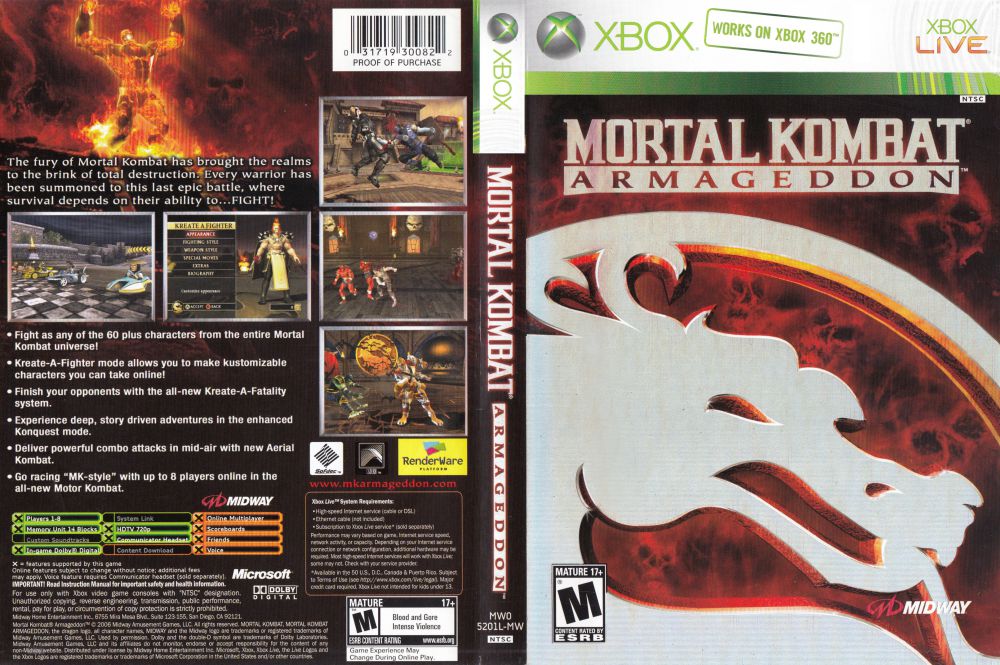 Mortal Kombat: Armageddon Used Xbox Games For Sale Retro