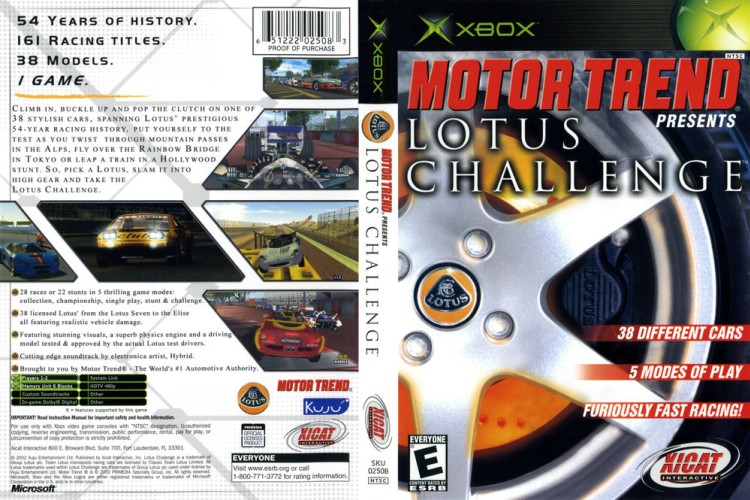 Motor Trend Lotus Challenge - Xbox Original | VideoGameX