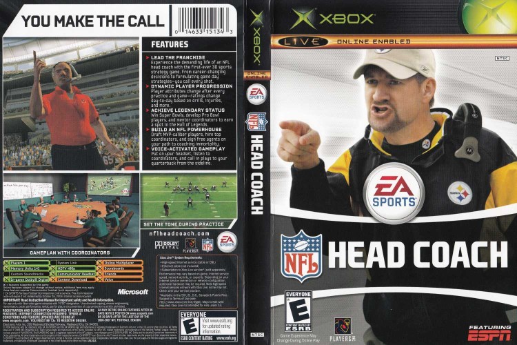 NFL Head Coach - Xbox Original | VideoGameX