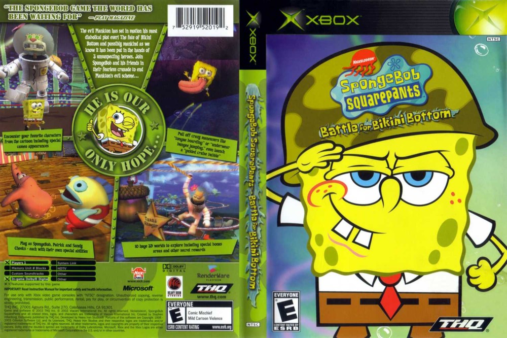 spongebob game xbox original