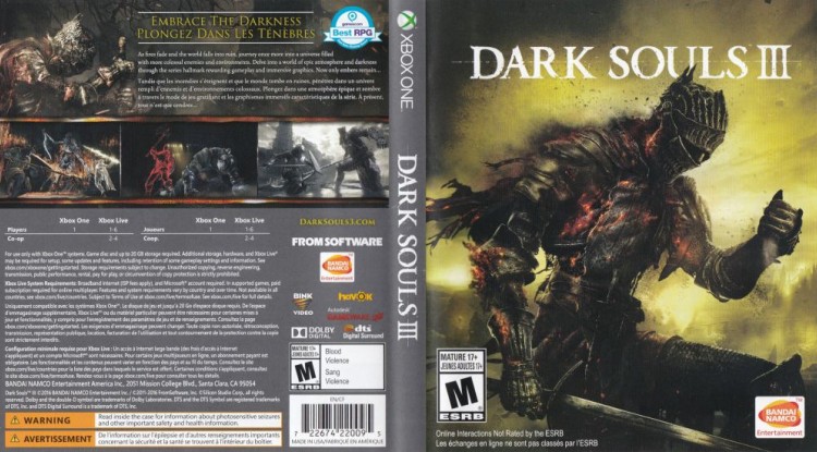 Dark Souls III - Xbox One | VideoGameX