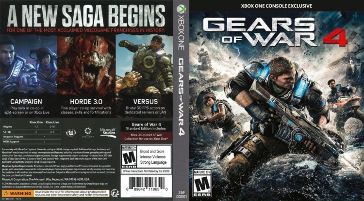 Gears of War 4 - Xbox One | VideoGameX