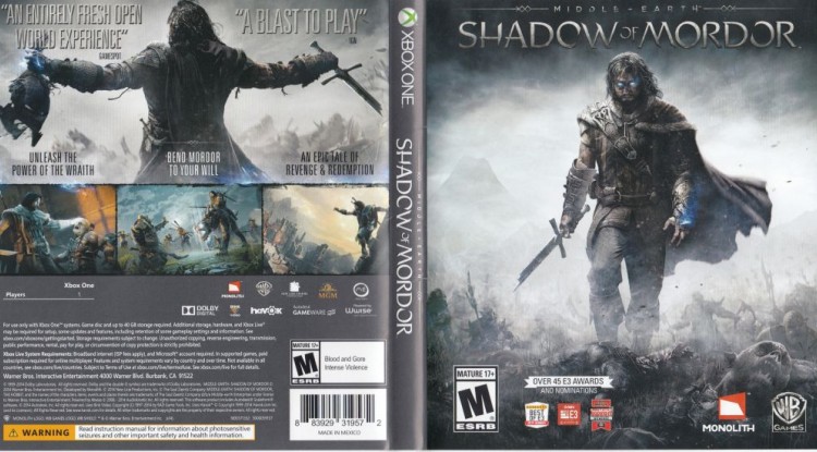 Middle-earth: Shadow of Mordor - Xbox One | VideoGameX